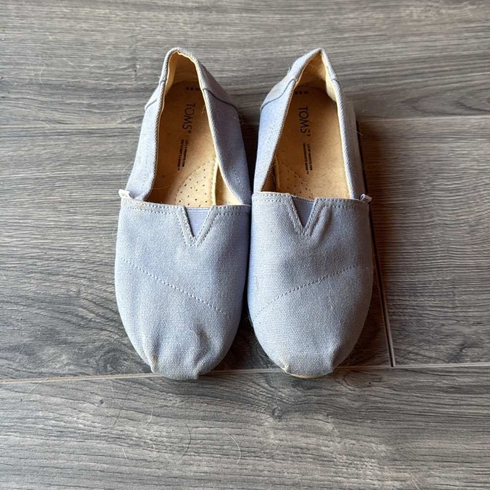 TOMS Sky Blue Canvas Slip-Ons